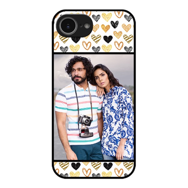 iPhone 16e Custom Glass Phone Case - Love Symbol Design