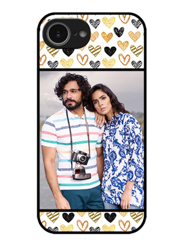 Custom iPhone 16e Custom Glass Phone Case - Love Symbol Design