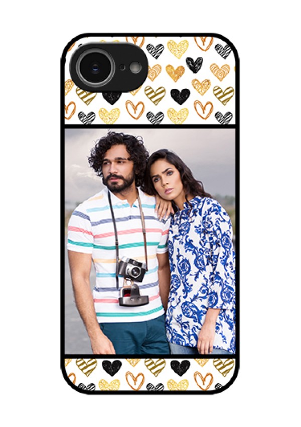 iPhone 16e Custom Glass Phone Case - Love Symbol Design