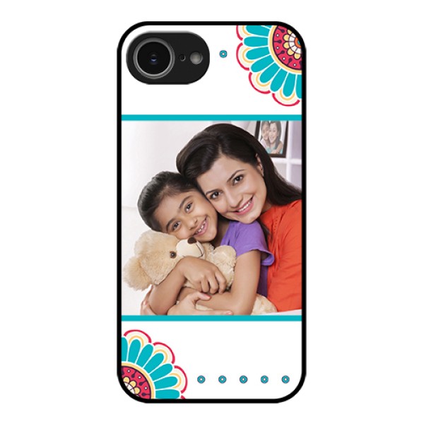 iPhone 16e Custom Glass Phone Case - Flower Design