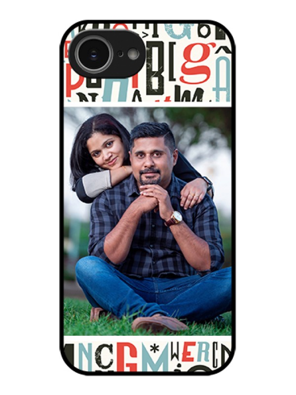 Custom iPhone 16e Custom Glass Phone Case - Alphabet Design