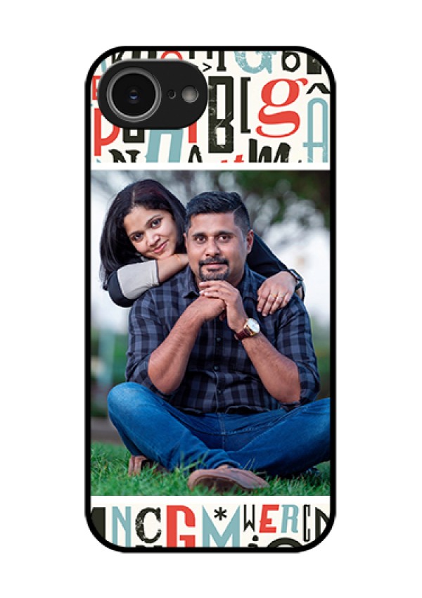 iPhone 16e Custom Glass Phone Case - Alphabet Design