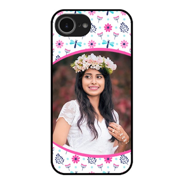 iPhone 16e Custom Glass Phone Case - Colorful Flower Design