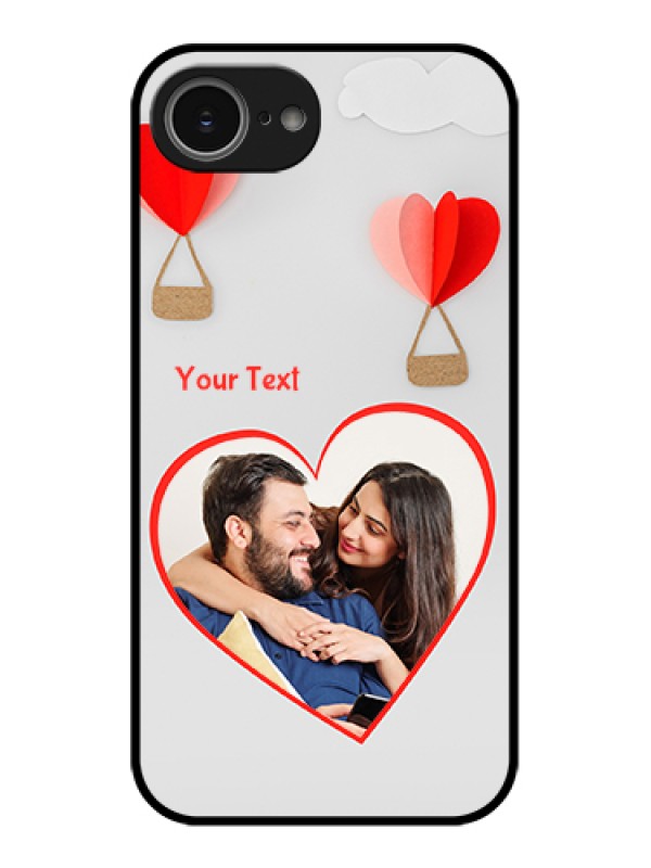 Custom iPhone 16e Custom Glass Phone Case - Parachute Love Design