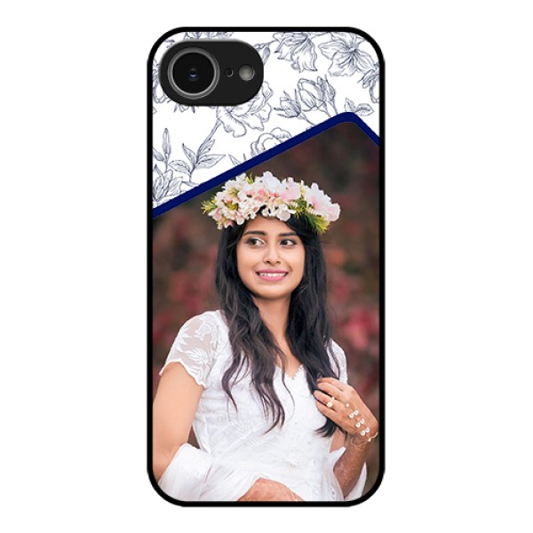 iPhone 16e Custom Glass Phone Case - Classy Floral Design