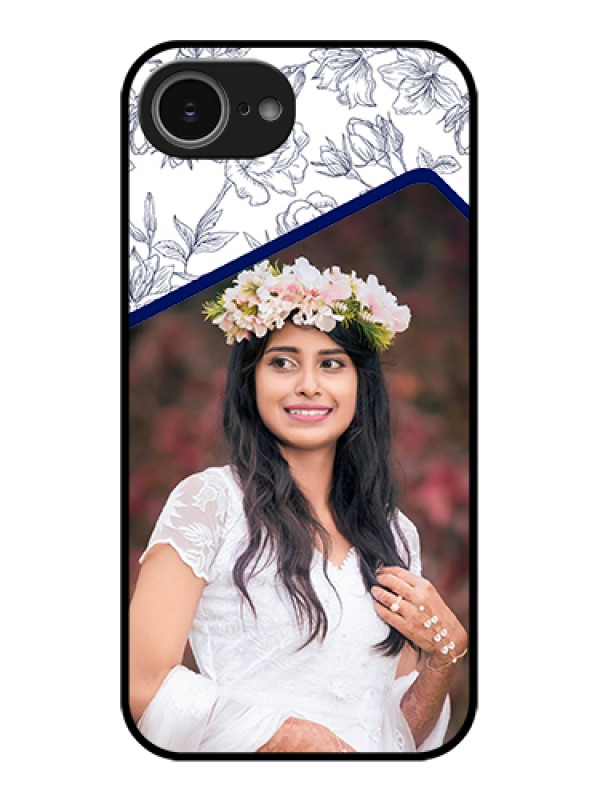 Custom iPhone 16e Custom Glass Phone Case - Classy Floral Design