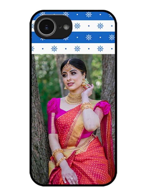 Custom iPhone 16e Custom Glass Phone Case - Snow Pattern Design