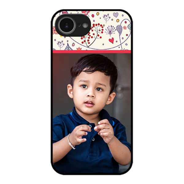 iPhone 16e Custom Glass Phone Case - Premium Floral Design