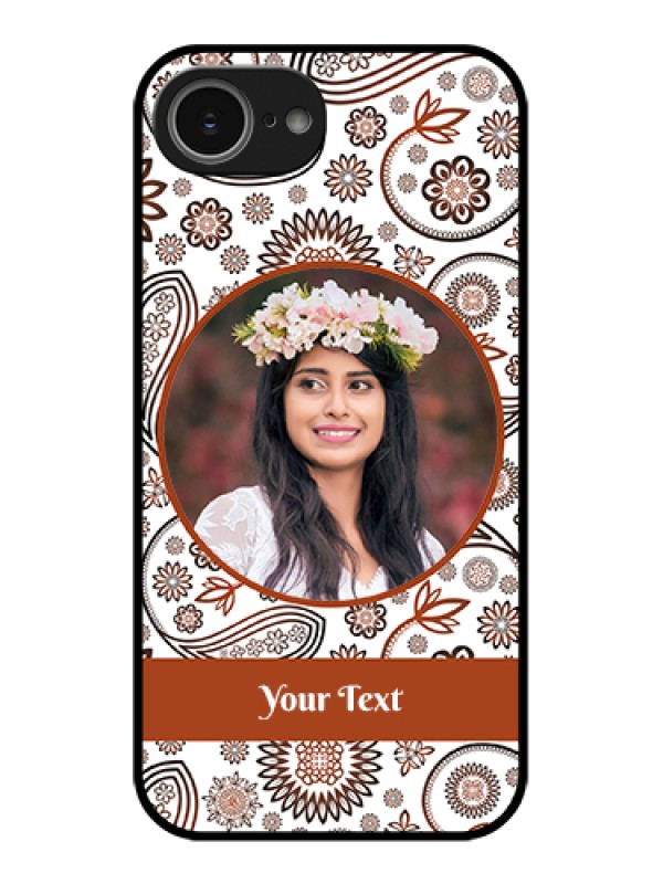 Custom iPhone 16e Custom Glass Phone Case - Abstract Flower Design