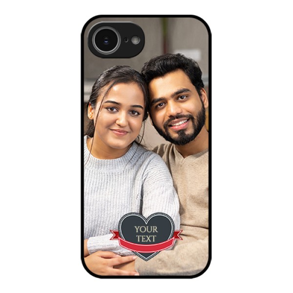 iPhone 16e Custom Glass Phone Case - Just Married Couple Design