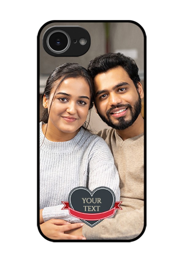 iPhone 16e Custom Glass Phone Case - Just Married Couple Design