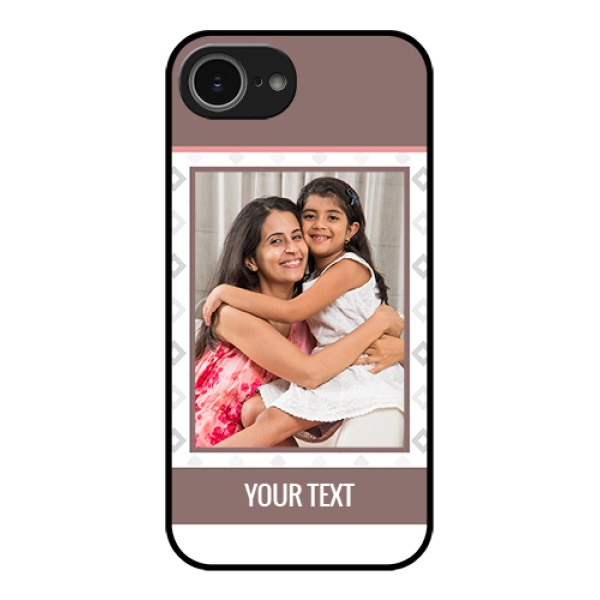 iPhone 16e Custom Glass Phone Case - Simple Diamond Design