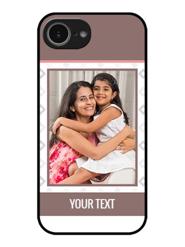 Custom iPhone 16e Custom Glass Phone Case - Simple Diamond Design