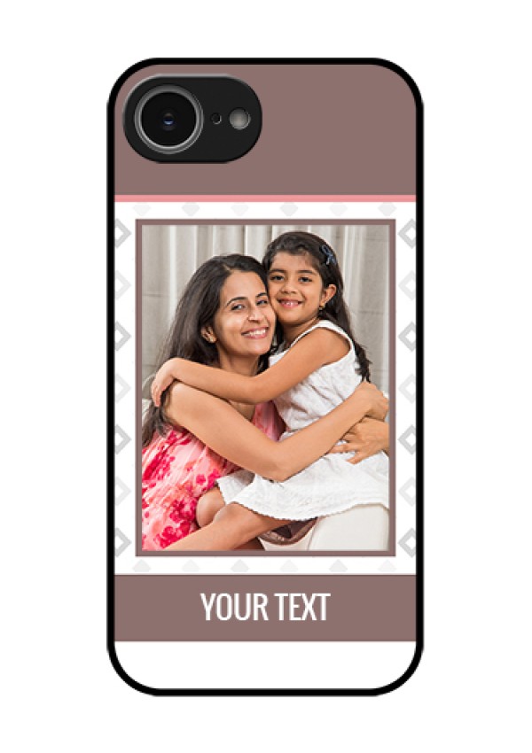 iPhone 16e Custom Glass Phone Case - Simple Diamond Design