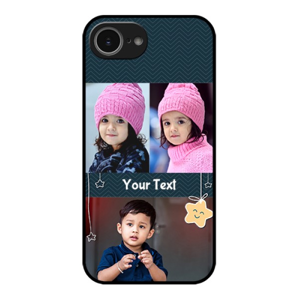 iPhone 16e Custom Glass Phone Case - Hanging Stars Design