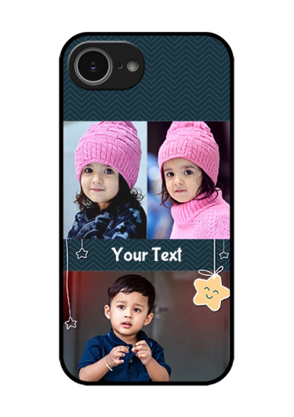iPhone 16e Custom Glass Phone Case - Hanging Stars Design