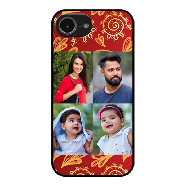 iPhone 16e Custom Glass Phone Case - 4 Image Traditional Design iPhone 16e Custom Glass Phone Case - 4 Image Traditional Design
