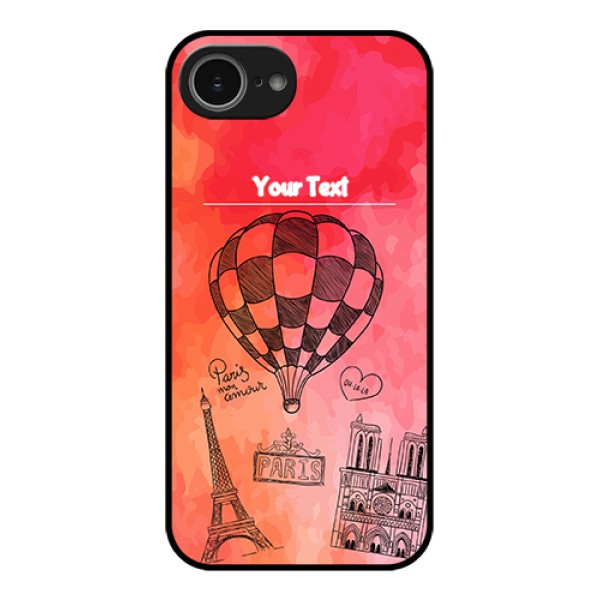 iPhone 16e Custom Glass Phone Case - Paris Theme Design