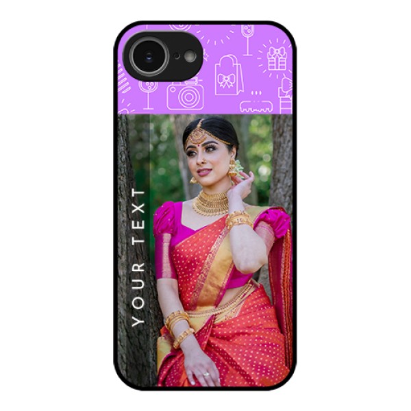 iPhone 16e Custom Glass Phone Case - Birthday Icons Design