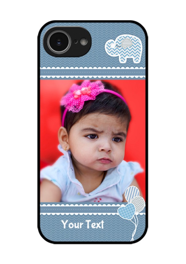 iPhone 16e Custom Glass Phone Case - With Kids Pattern Design