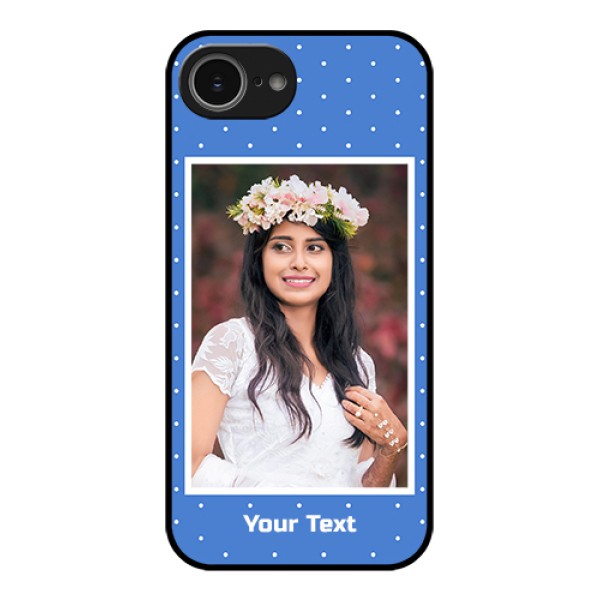 iPhone 16e Custom Glass Phone Case - Polka Dots Design