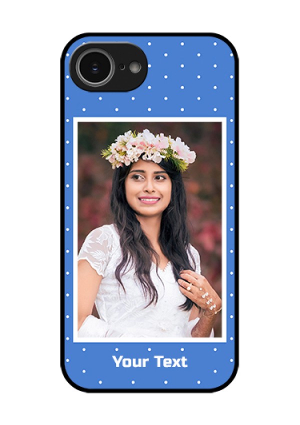 iPhone 16e Custom Glass Phone Case - Polka Dots Design