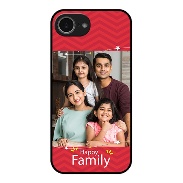 iPhone 16e Custom Glass Phone Case - Happy Family Design