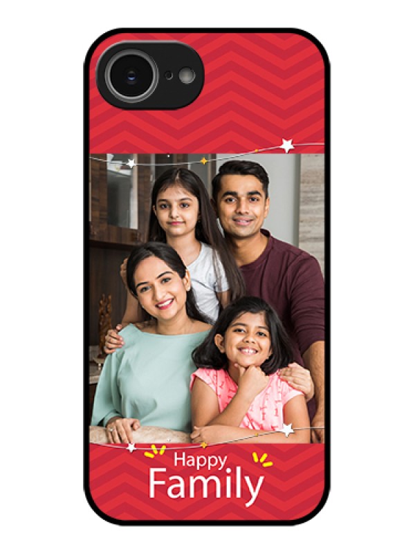Custom iPhone 16e Custom Glass Phone Case - Happy Family Design
