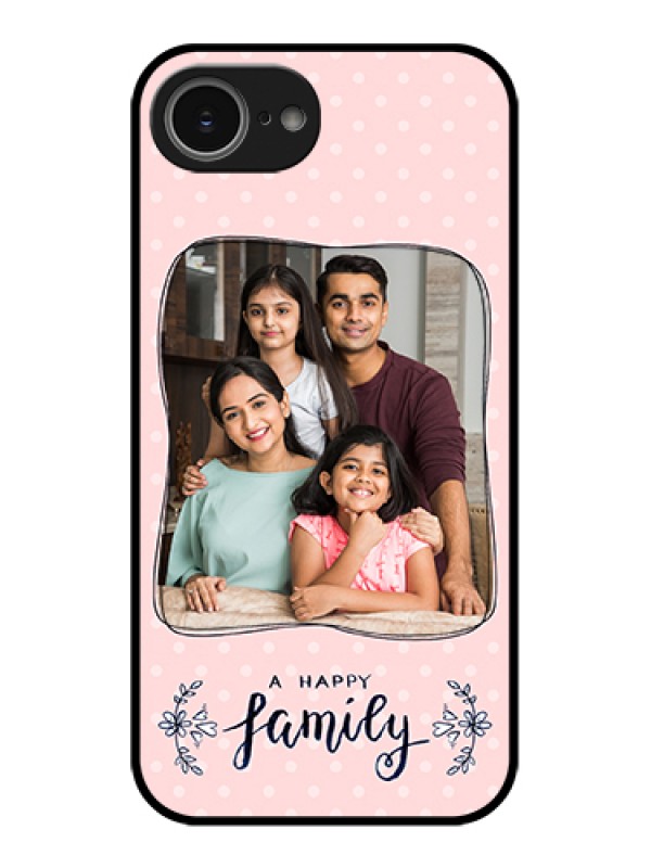 Custom iPhone 16e Custom Glass Phone Case - Family With Dots Design