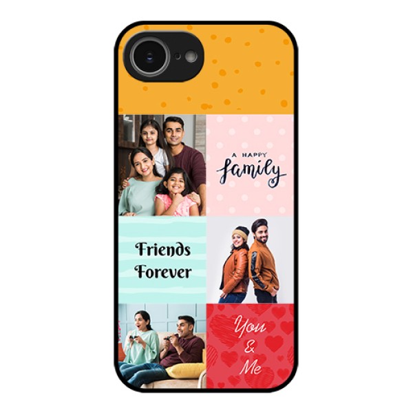 iPhone 16e Custom Glass Phone Case - Images With Quotes Design