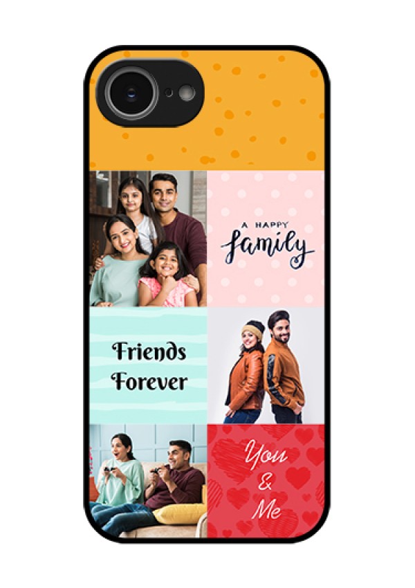 iPhone 16e Custom Glass Phone Case - Images With Quotes Design