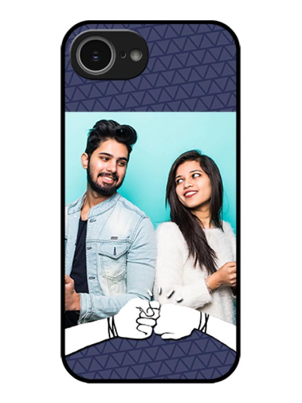 Custom iPhone 16e Custom Glass Phone Case - With Best Friends Design