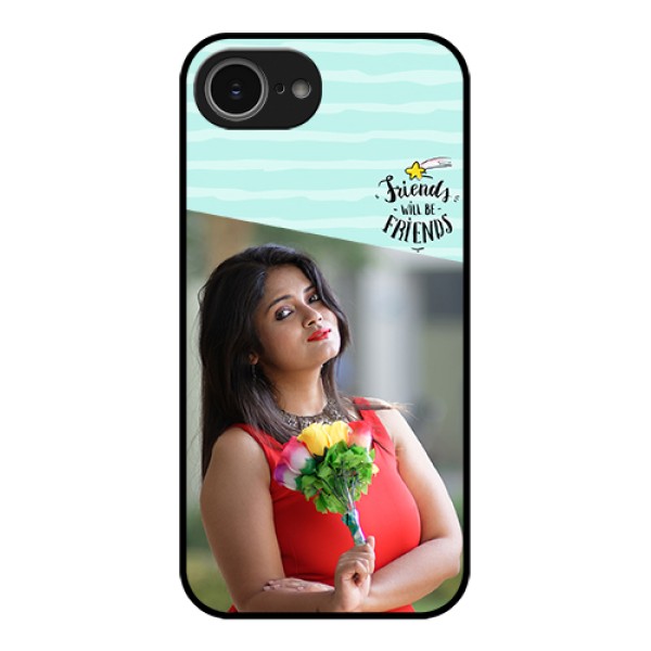 iPhone 16e Custom Glass Phone Case - Friends Picture Icon Design iPhone 16e Custom Glass Phone Case - Friends Picture Icon Design