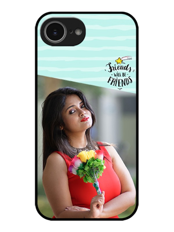 Custom iPhone 16e Custom Glass Phone Case - Friends Picture Icon Design