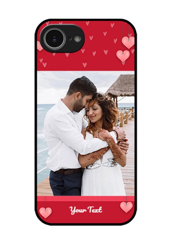 iPhone 16e Custom Glass Phone Case - Valentines Day Design