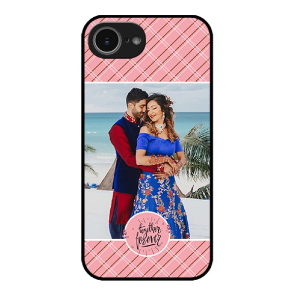 iPhone 16e Custom Glass Phone Case - Together Forever Design