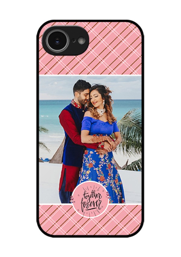 iPhone 16e Custom Glass Phone Case - Together Forever Design