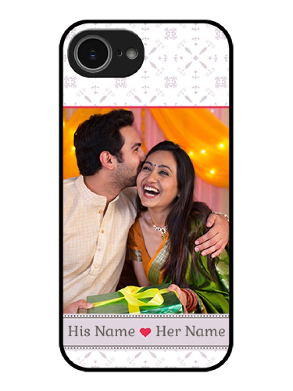 Custom iPhone 16e Custom Glass Phone Case - With Photo And Ethnic Design