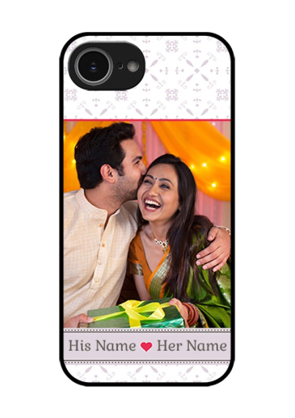 iPhone 16e Custom Glass Phone Case - With Photo And Ethnic Design