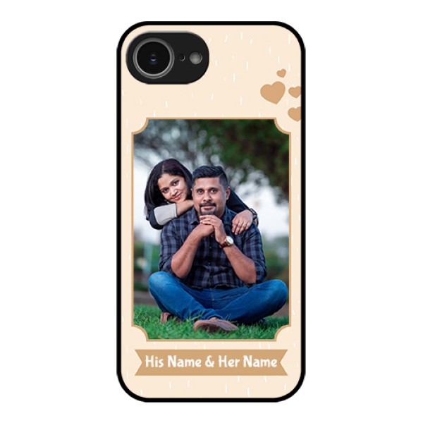iPhone 16e Custom Glass Phone Case - With Confetti Love Design
