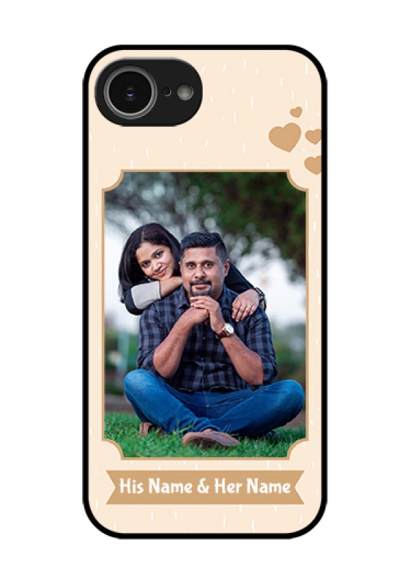 iPhone 16e Custom Glass Phone Case - With Confetti Love Design