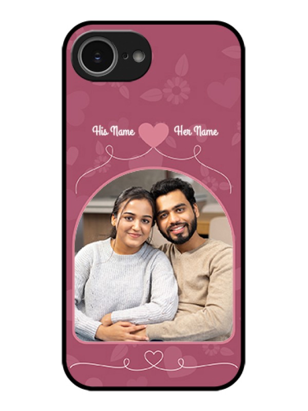 Custom iPhone 16e Custom Glass Phone Case - Love Floral Design