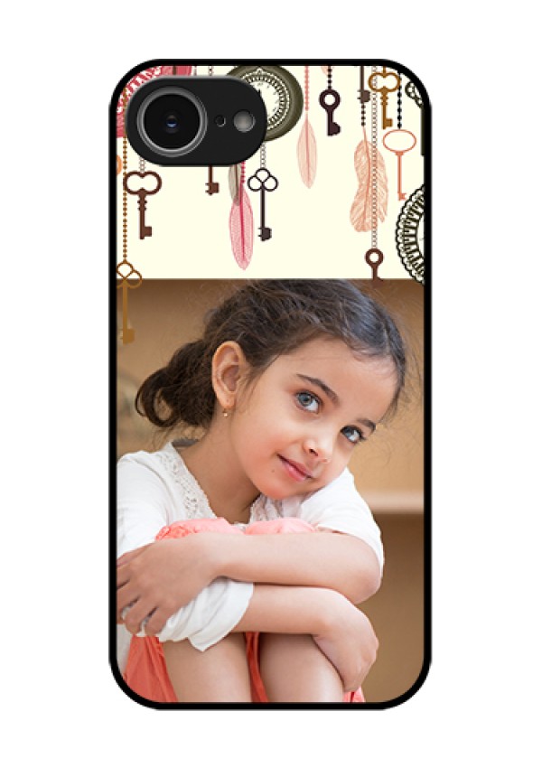 iPhone 16e Custom Glass Phone Case - Boho Style Design