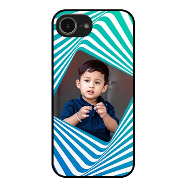 iPhone 16e Custom Glass Phone Case - Abstract Spiral Design