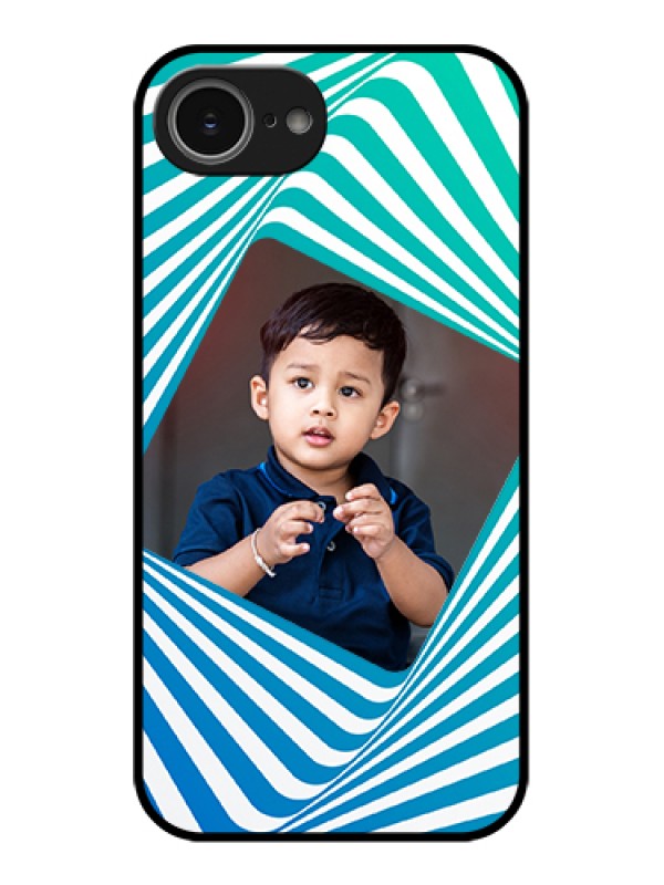 Custom iPhone 16e Custom Glass Phone Case - Abstract Spiral Design