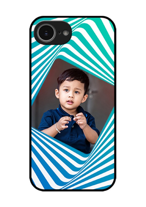 iPhone 16e Custom Glass Phone Case - Abstract Spiral Design