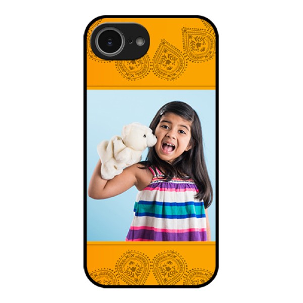 iPhone 16e Custom Glass Phone Case - Photo Wedding Design