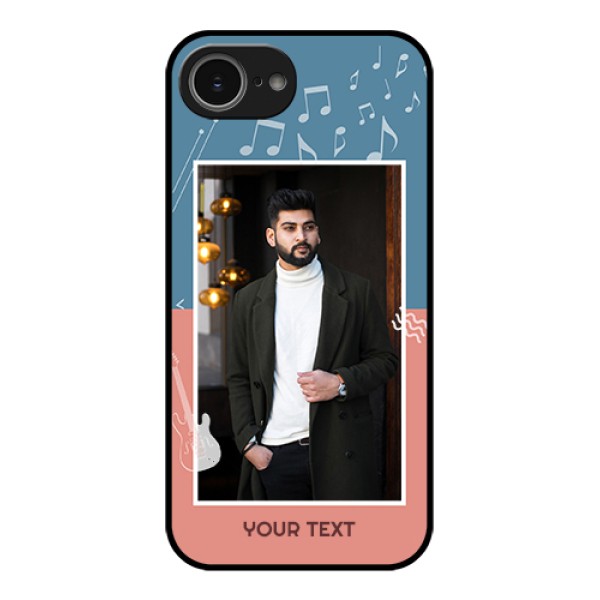 iPhone 16e Custom Glass Phone Case - With Color Musical Note Design iPhone 16e Custom Glass Phone Case - With Color Musical Note Design
