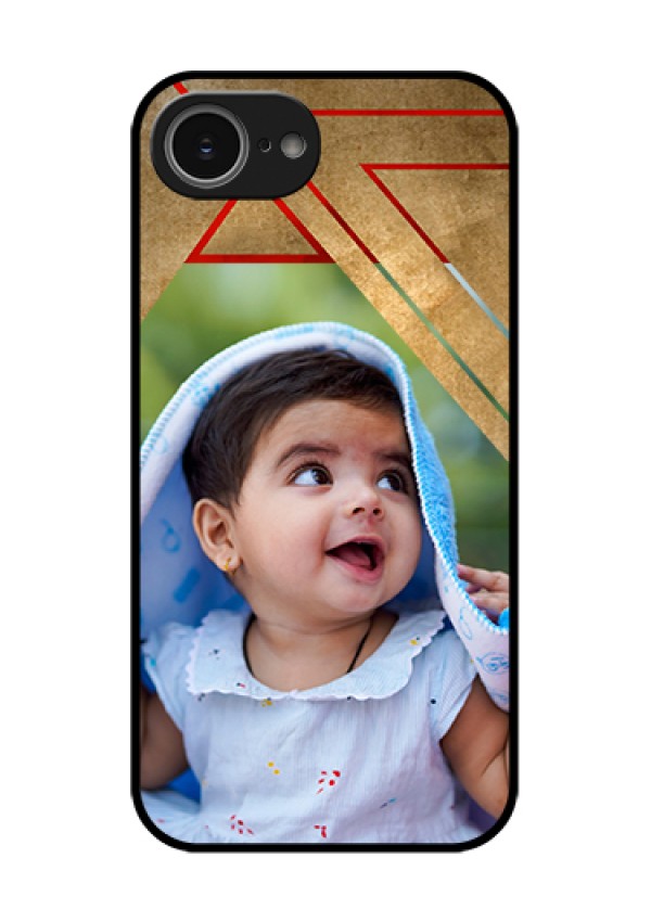 iPhone 16e Custom Glass Phone Case - Gradient Abstract Texture Design