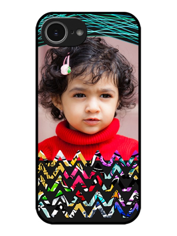 Custom iPhone 16e Custom Glass Phone Case - Neon Abstract Design